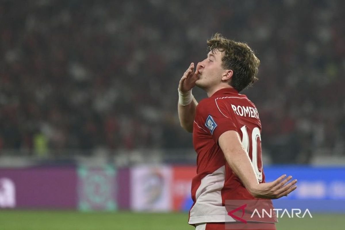 Penalti Ole Romeny Mengantar Indonesia Unggul atas China di Babak Pertama
